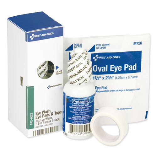 SmartCompliance Eyewash Set with Eyepads and Adhesive Tape, 4 Pieces-(FAOFAE6022)