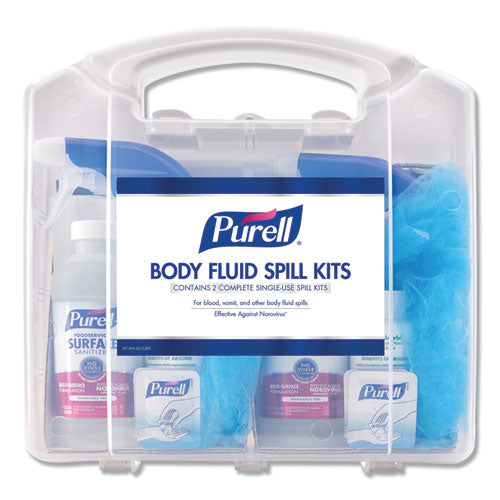Body Fluid Spill Kit, 4.5" x 11.88" x 11.5", One Clamshell Case with 2 Single Use Refills/Carton-(GOJ384101CLMS)