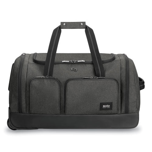Leroy Rolling Duffel, Fits Devices Up to 15.6", Polyester, 12 x 10.5 x 10.5, Gray-(USLUBN98010)