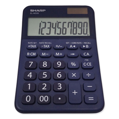 ELM335BBL Desktop Calculator, 10-Digit LCD, Blue-(SHRELM335BBL)