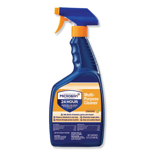 24-Hour Disinfectant Multipurpose Cleaner, Citrus, 32 oz Spray Bottle-(PGC30110EA)