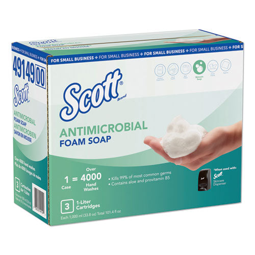 Control Antimicrobial Foam Skin Cleanser, Unscented, 1,000 mL Refill, 3/Carton-(KCC49149)