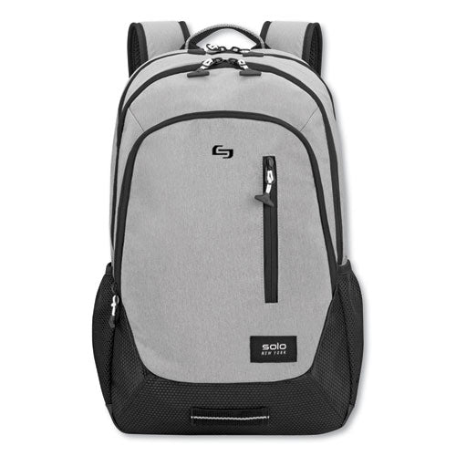 Region Backpack, Fits Devices Up to 15.6", Nylon/Polyester, 13 x 5 x 19, Light Gray-(USLVAR70410)