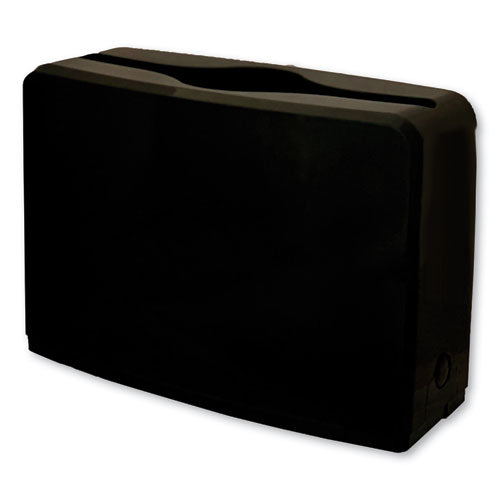 Countertop Folded Towel Dispenser, 10.63 x 7.28 x 4.53, Black-(GEN1607)