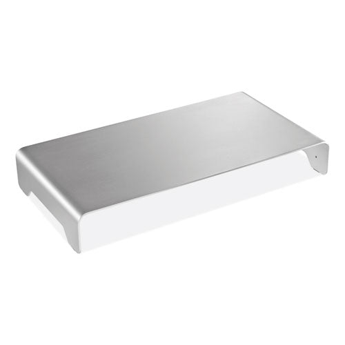 Slim Aluminum Monitor Riser, 15.75" x 8.25" x 2.5", Silver, Supports 22 lbs-(IVR55015)