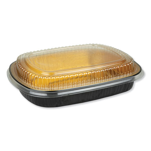 Aluminum Closeable Containers, 63 oz, 11.25 x 1.75 x 8.88, Black/Gold, 50/Carton-(DPK9553PT50)