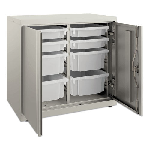 Flagship Storage Cabinet with 4 Small and 4 Medium Bins, 30w x 18d x 28h, Loft-(HONSC182830LGLO)