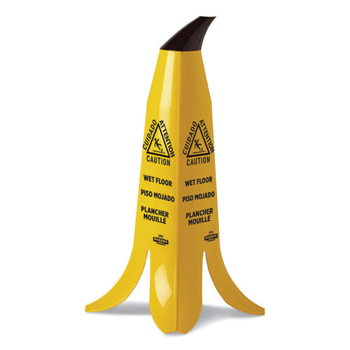 Banana Wet Floor Cones, 11 x 11.15 x 23.25, Yellow/Brown/Black-(IMPB1001)