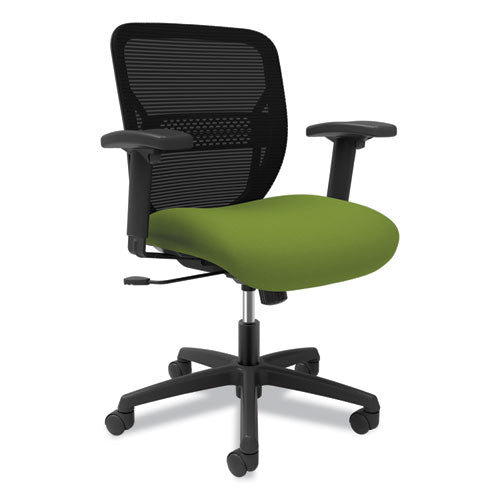 Gateway Mid-Back Task Chair, Supports Up to 250 lb, 17" to 22" Seat Height, Pear Seat, Black Back/Base-(HONGTHMZ1CU84)