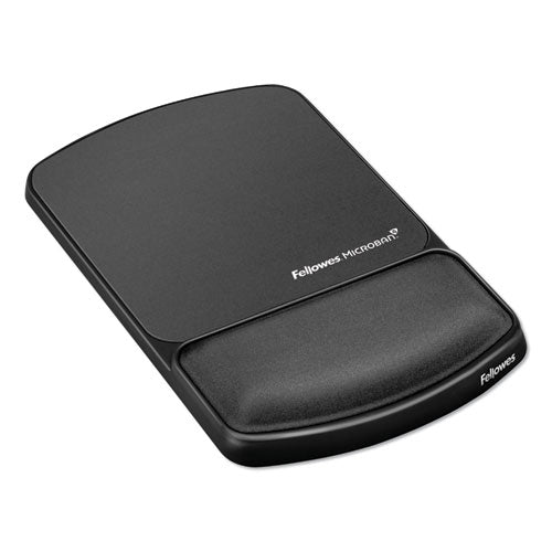 Mouse Pad with Wrist Support with Microban Protection, 6.75 x 10.12, Graphite-(FEL9175101)