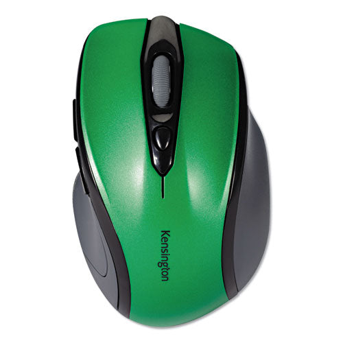 Pro Fit Mid-Size Wireless Mouse, 2.4 GHz Frequency/30 ft Wireless Range, Right Hand Use, Emerald Green-(KMW72424)