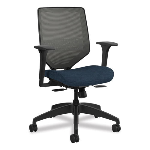 Solve Series Mesh Back Task Chair, Supports Up to 300 lb, 18" to 23" Seat Height, Midnight Seat, Charcoal Back, Black Base-(HONSVM1ALICC90T)