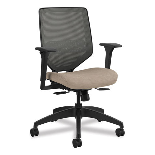 Solve Series Mesh Back Task Chair, Supports Up to 300 lb, 18" to 23" Seat Height, Putty Seat, Charcoal Back, Black Base-(HONSVM1ALICC22T)