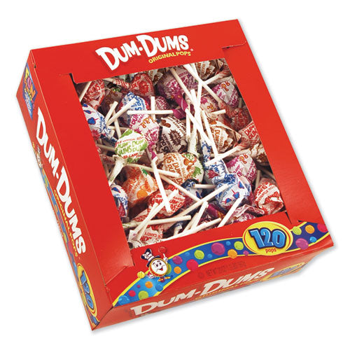 Dum-Dum-Pops, Assorted Flavors, Individually Wrapped, 120/Box-(SPA66)