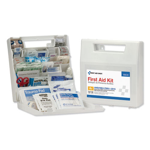 ANSI Class A+ First Aid Kit for 50 People, 183 Pieces, Plastic Case-(FAO90639)