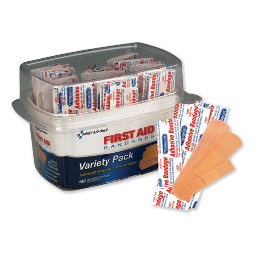 First Aid Bandages, Assorted, 150 Pieces/Kit-(FAO90095)