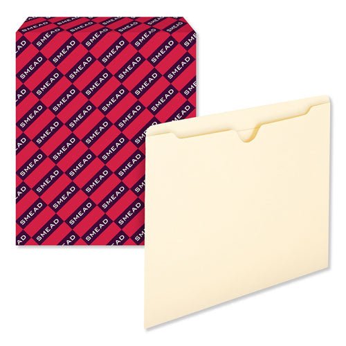 Manila File Jackets, 2-Ply Straight Tab, Letter Size, Manila, 100/Box-(SMD75500)