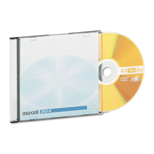 DVD-R Recordable Disc, 4.7 GB, 16x, Jewel Case, Gold, 10/Pack-(MAX638004)