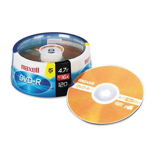 DVD-R Recordable Disc, 4.7 GB, 16x, Spindle, Gold, 15/Pack-(MAX638006)