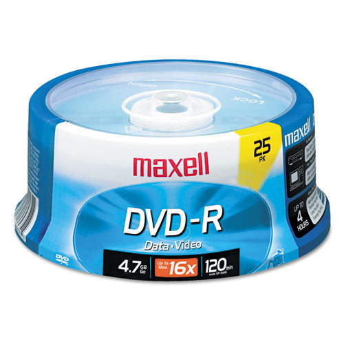 DVD-R Recordable Disc, 4.7 GB, 16x, Spindle, Gold, 25/Pack-(MAX638010)