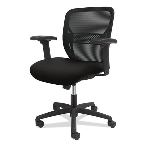 Gateway Mid-Back Task Chair, Supports Up to 250 lb, 17" to 22" Seat Height, Black-(HONGVHMZ1ACCF10)