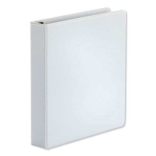 Deluxe Easy-to-Open D-Ring View Binder, 3 Rings, 1.5" Capacity, 11 x 8.5, White-(UNV30722)