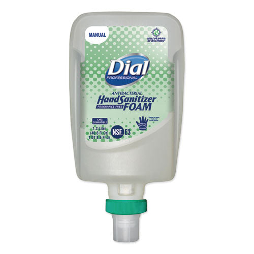 Antibacterial Foaming Hand Sanitizer Refill for FIT Manual Dispenser, 1.2 L Bottle, Fragrance-Free, 3/Carton-(DIA19038)