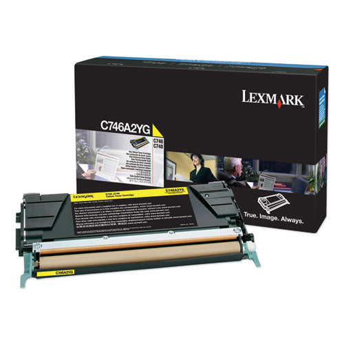 C746A2YG Toner, 7,000 Page-Yield, Yellow-(LEXC746A2YG)