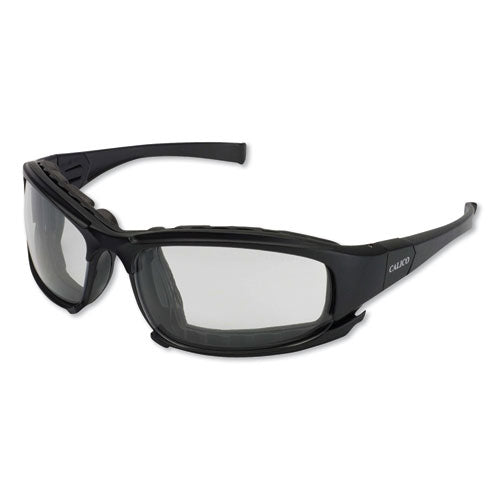 V50 Anti-Fog Calico Safety Eyewear, Black Frame, Clear Lens, Nylon/Polycarb, 12/Box-(KCC25672)