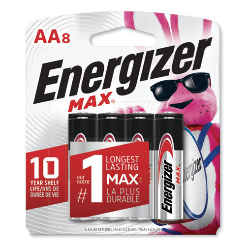 MAX Alkaline AA Batteries, 1.5 V, 8/Pack-(EVEE91MP8)