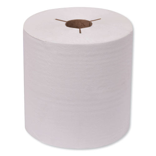 Universal Hand Towel Roll, Notched, 1-Ply, 8" x 800 ft, Natural White, 6 Rolls/Carton-(TRK8031400)