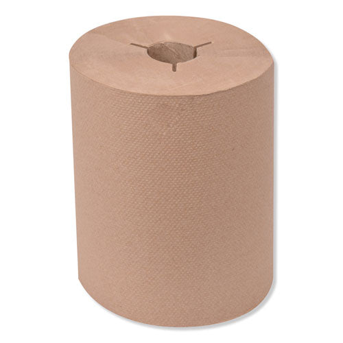Universal Hand Towel Roll, Notched, 1-Ply, 8" x 425 ft, Natural, 12 Rolls/Carton-(TRK8620100)