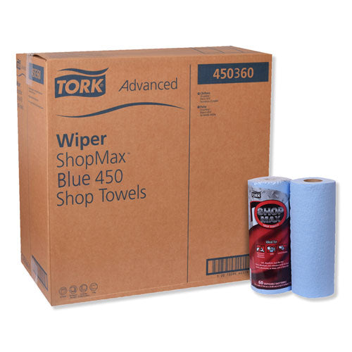 Advanced ShopMax Wiper 450, 11 x 9.4, Blue, 60/Roll, 30 Rolls/Carton-(TRK450360)