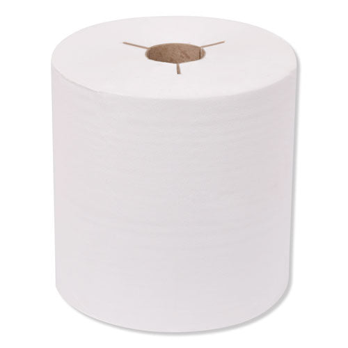 Universal Hand Towel Roll, Notched, 1-Ply, 8" x 800 ft, White, 6 Rolls/Carton-(TRK8031900)