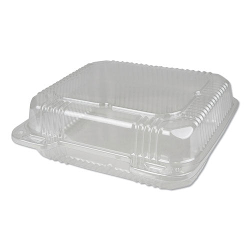 Plastic Clear Hinged Containers, 50 oz, 8.88 x 8 x 3, Clear, 250/Carton-(DPKPXT880)