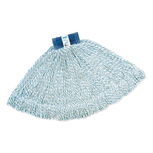 Super Stitch Finish Mops, Cotton/Synthetic, White, Large, 1-in. Blue Headband-(RCPD513)
