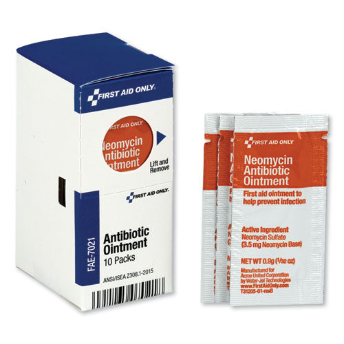 SmartCompliance Antibiotic Ointment, 0.9 g Packet, 10/Box-(FAOFAE7021)