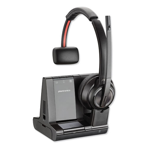 Savi W8210M Monaural Over The Head Headset, Black-(PLNW8210M)