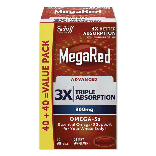 Advanced Triple Absorption Omega-3 Softgel, 80 Count-(MEG97413EA)