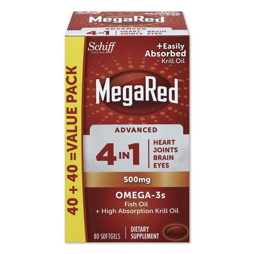 Advanced 4-in-1 Omega-3 Softgel, 80 Count-(MEG98094EA)