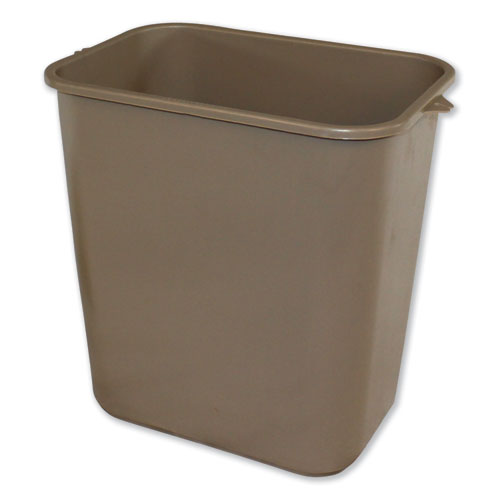 Soft-Sided Wastebasket, 28 qt, Polyethylene, Beige-(IMP7702BEI)