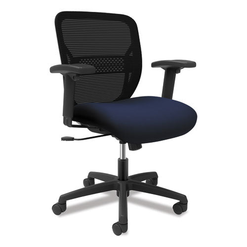 Gateway Mid-Back Task Chair, Supports Up to 250 lb, 17" to 22" Seat Height, Navy Seat, Black Back/Base-(HONGTHMZ1CU98)