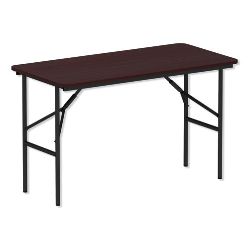 Wood Folding Table, Rectangular, 48w x 23.88d x 29h, Mahogany-(ALEFT724824MY)