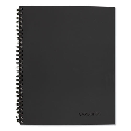 Wirebound Guided Meeting Notes Notebook, 1-Subject, Meeting-Minutes/Notes Format, Dark Gray Cover, (80) 11 x 8.25 Sheets-(MEA06132)
