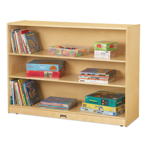 Adjustable Mobile Straight-Shelves, Super-Sized, 48w x 15d x 35.5h, Birch-(JNT0769JC)