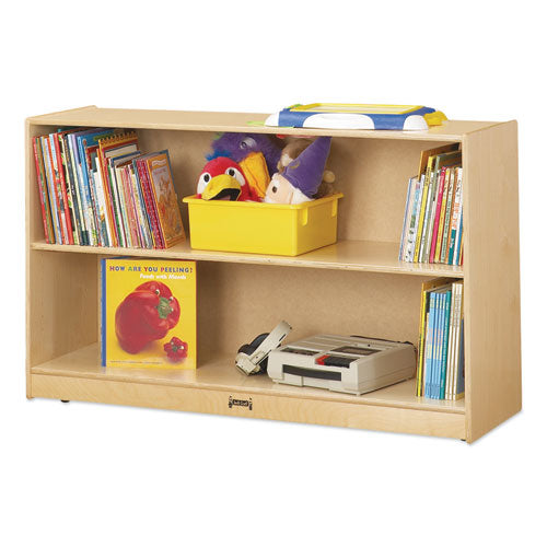 Adjustable Mobile Straight-Shelves, Low, 48w x 15d x 29.5h, Birch-(JNT0792JC)