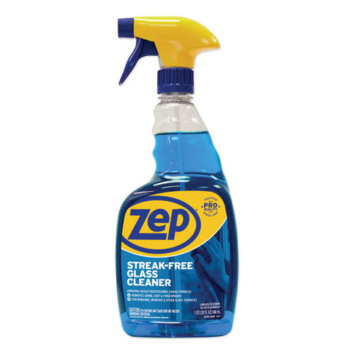 Streak-Free Glass Cleaner, Pleasant Scent, 32 oz Spray Bottle-(ZPEZU112032EA)