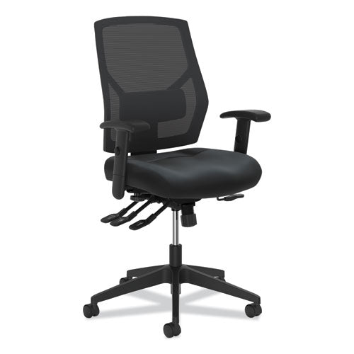 Crio High-Back Task Chair with Asynchronous Control, Supports Up to 250 lb, 18" to 22" Seat Height, Black-(BSXVL582SB11T)