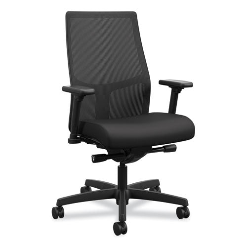 Ignition 2.0 4-Way Stretch Mid-Back Mesh Task Chair, Supports Up to 300 lb, 17" to 21" Seat Height, Black-(HONI2M2AMNC10TK)
