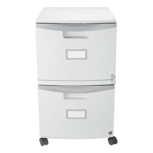 Two-Drawer Mobile Filing Cabinet, 2 Legal/Letter-Size File Drawers, Gray, 14.75" x 18.25" x 26"-(STX61310B01C)